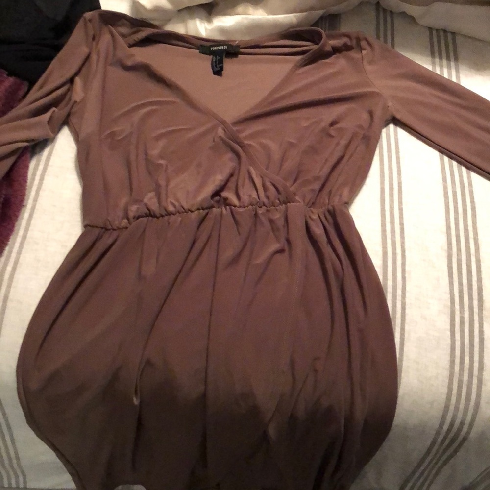 Forever 21 long sleeve wrap dress